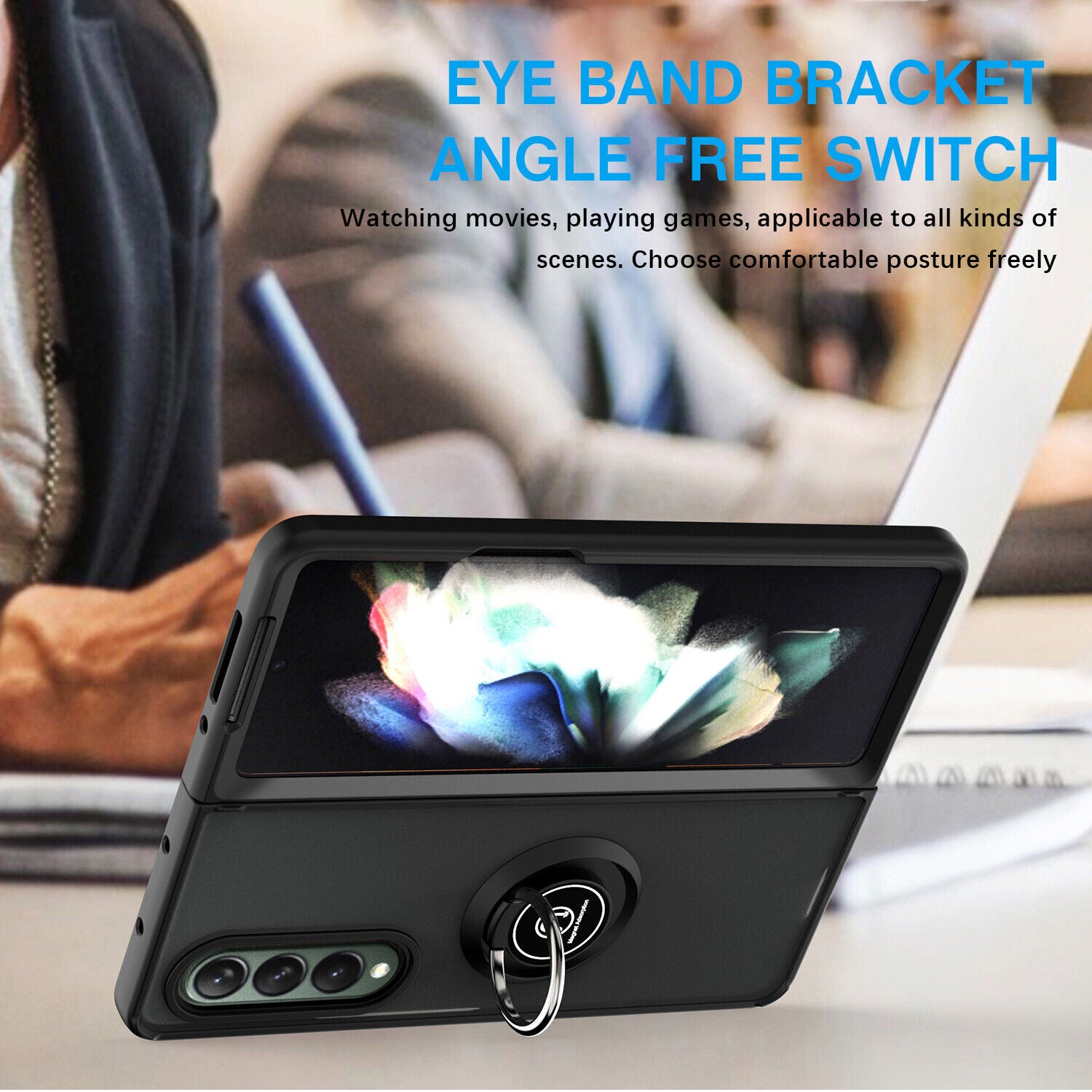 Matte Ring Case for Samsung Galaxy Z Fold 5 5G Matte Ring Case for Samsung Galaxy Z Fold 5 5G